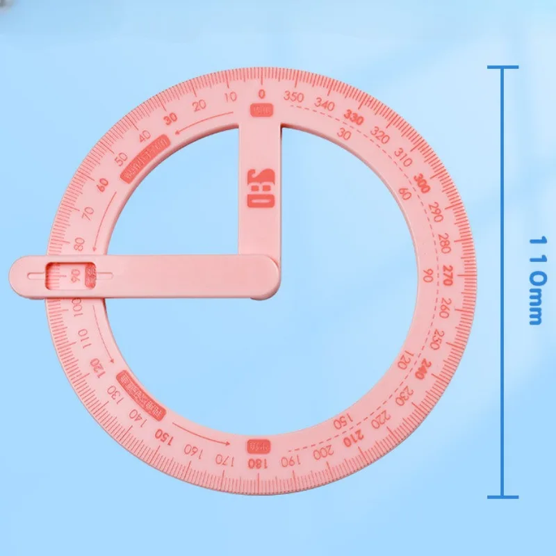 360 Degree Activity Angle Protractor Drawing Tool School Office Right Angle Sharp Angle Painting Stationery Teaching Materials