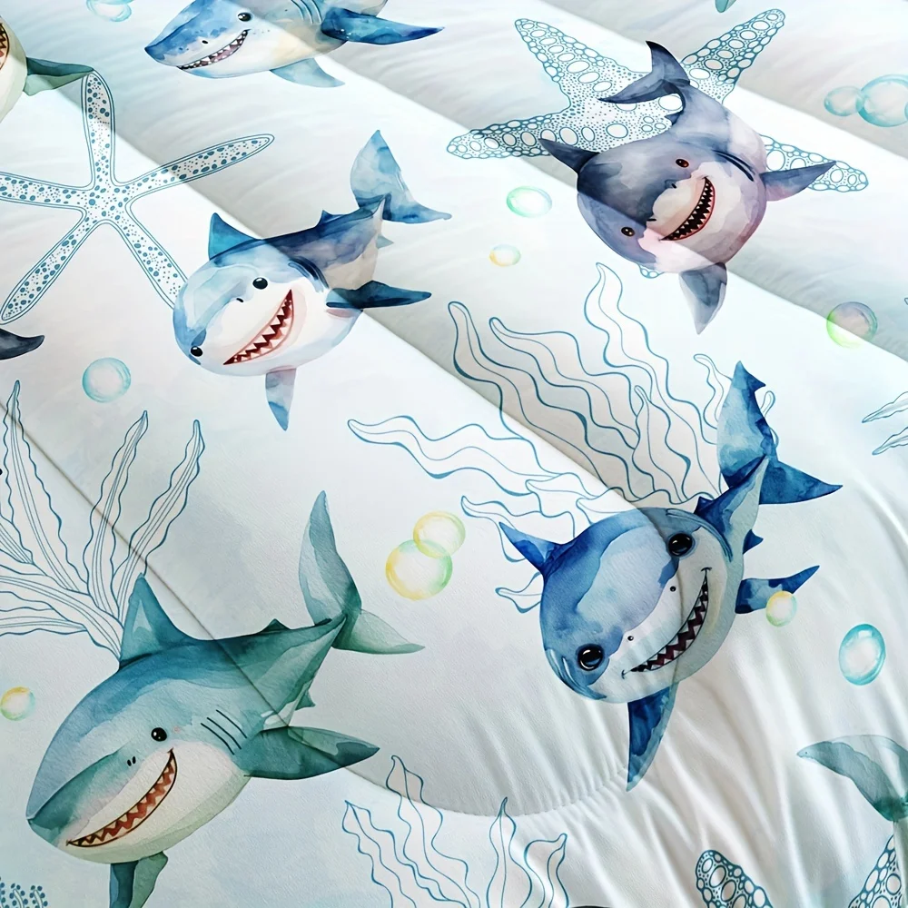 Benthos Bettwäsche-Sets, Hai-Bettbezug-Sets, Twin Full Queen, King-Size-Kissenbezug für Kinder und Erwachsene, Geschenk, Dekoration für Schlafzimmer, Gästebett – Detail 5
