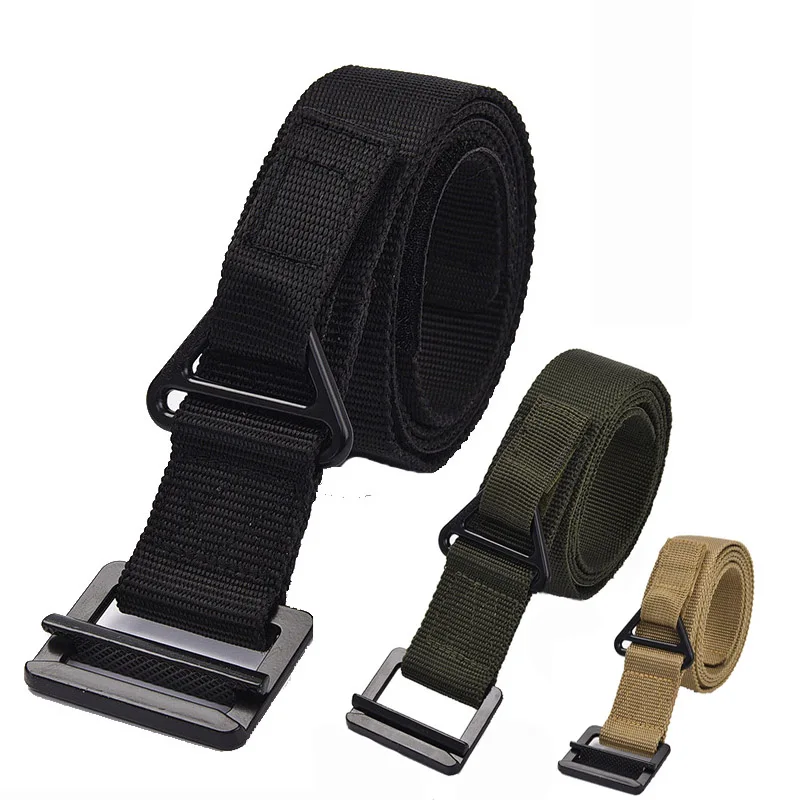 Outdoor Hunting Accessories Military Tactical Belt Nylon Men's Multi functional Buckle Belt 100-125CM Heavy Combat Training Belt