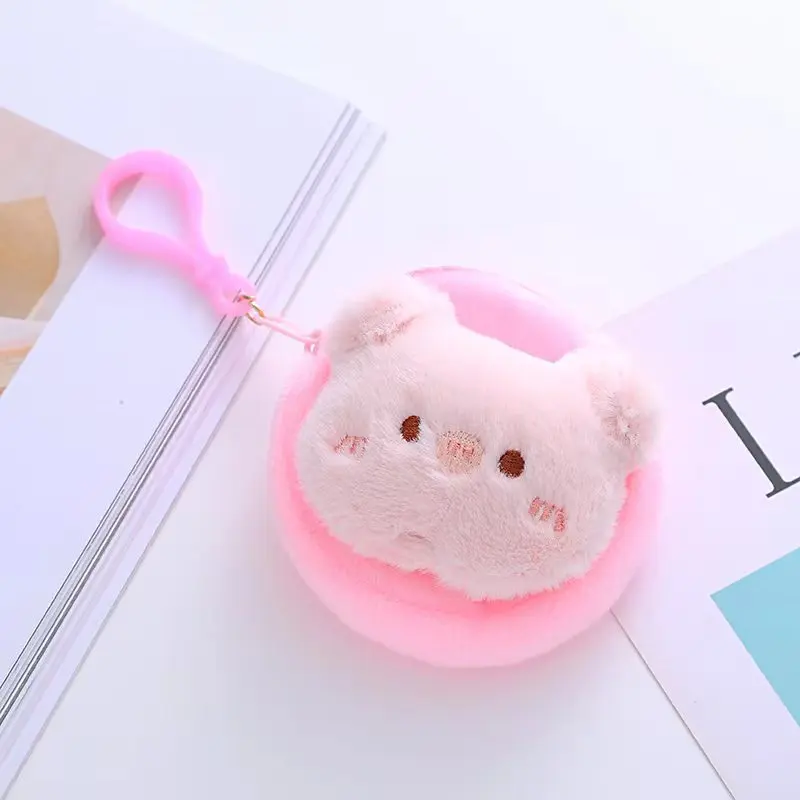 Kawai Kids Mini Coin Purse Candy Rabbit Bear Frog Plush Cartoon Animal Money Coin Bags Student ID Card Credit Card Storage Bags