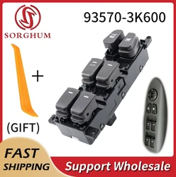 Sorghum 93570-3K600 Auto Left Driver Electric Power Window Master Lift Switch Button For Kia For Hyundai NF Sonata GLS 2008-2010