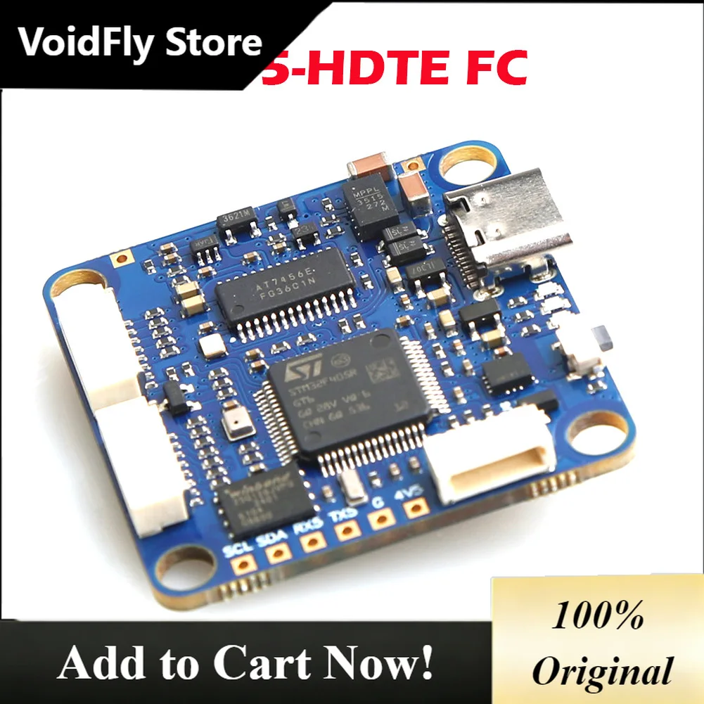 VoidFly F405-HDTE F4 Flight Controller STM32F405 Built-in Dual BEC OSD Blackbox 3~12S LiPo For RC FPV Long Range Drones