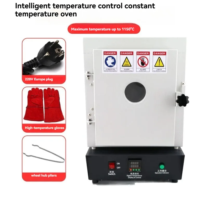 110V/220V Muffle Furnace Thermostatic Furnace with Window Constant Temperature Oven for Gypsum Mold Heating Furna