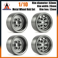 4PCS Austar 1/10 1.9inch Tires Metal Wheel Hub for RC Car Remote Control Axial SCX10 RC4WD D90 CC01 Rock Crawler Toy Upgrade