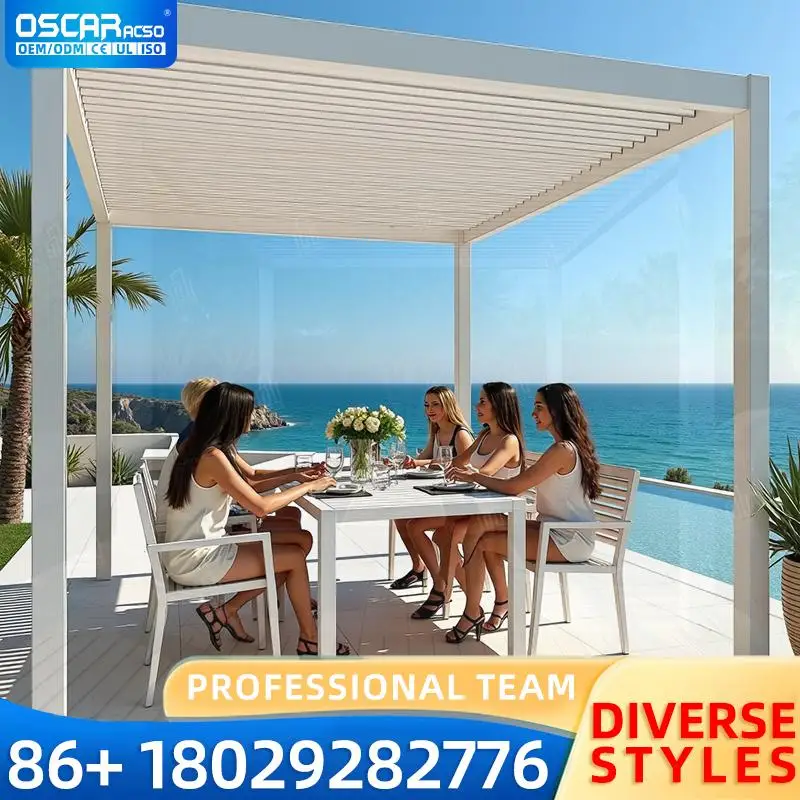 

Innovative Robust Aluminum Pergola Gazebo Weatherproof Sunshade for US Outdoor with Wood Plastic Frame pergola