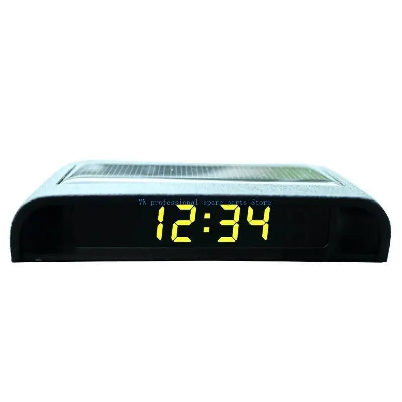 41XA Solar Charging Vehicle Clock with Glow Function Automobile Solar Energy Clock