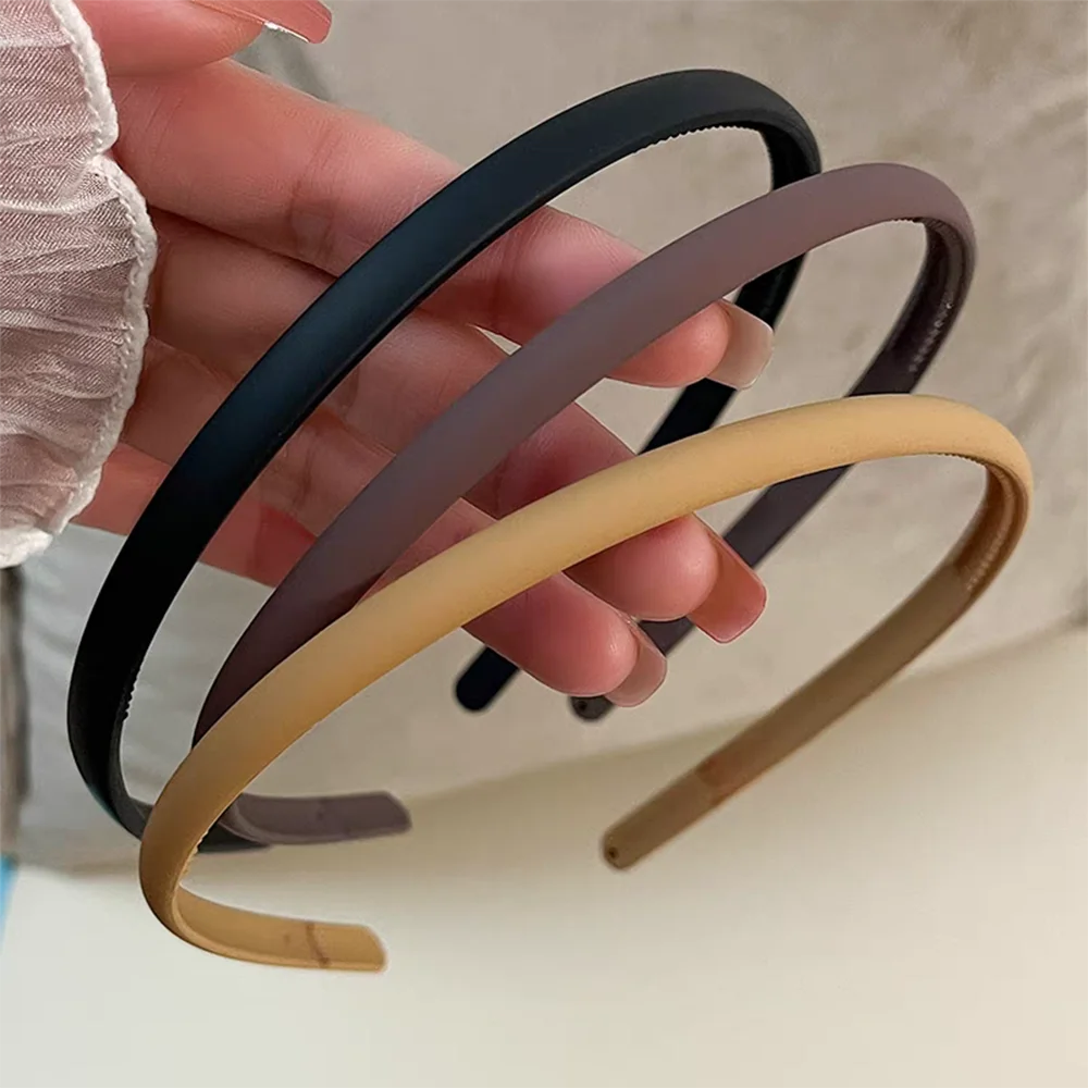 4-teiliges europäisches und amerikanisches schwarzes Khaki-Stil-Haarband, Stirnbänder für Damen und Herren, vielseitiges Mädchen, koreanisches tägliches Haar-Accessoire-Werkzeug – Detail 2