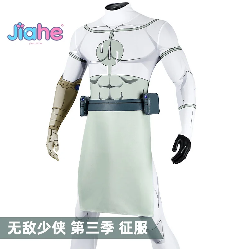 Anime Invincible Season 3 Conqueror Cosplay Costume Halloween Carnival Men's Fantasy jumpsuit prop shoe Net set XS-XXXL