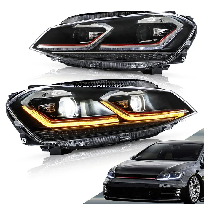 

VLAND 12V LED Headlights for 2018-2021 olf MK7.5 Halogen Models (Europe 2017-2019) 6000K Color Temperature