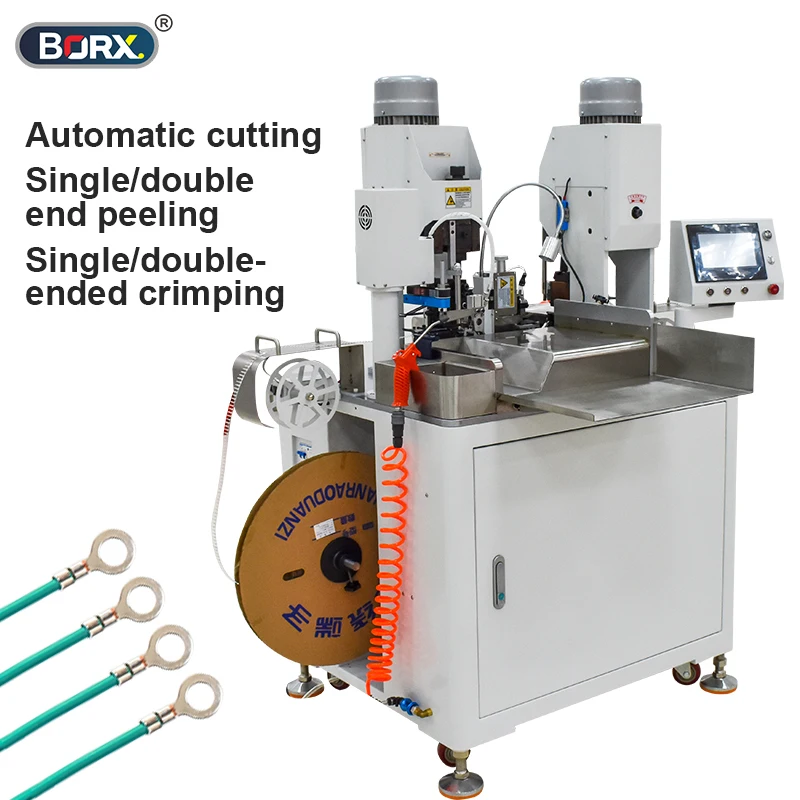 Fully Automatic Double-ended Terminal Crimping Machine, 30-14AWG Cutting, Stripping Wire Harness Precision Terminal Machine