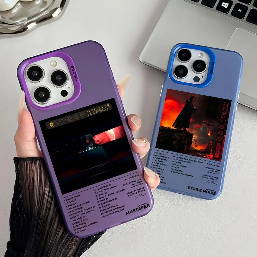 Singer Luv R-Resval Phone Case Matte Laser Aurora Case for iPhone 17 16 15 14 13 12 11 Pro Max Air Shockproof Cover