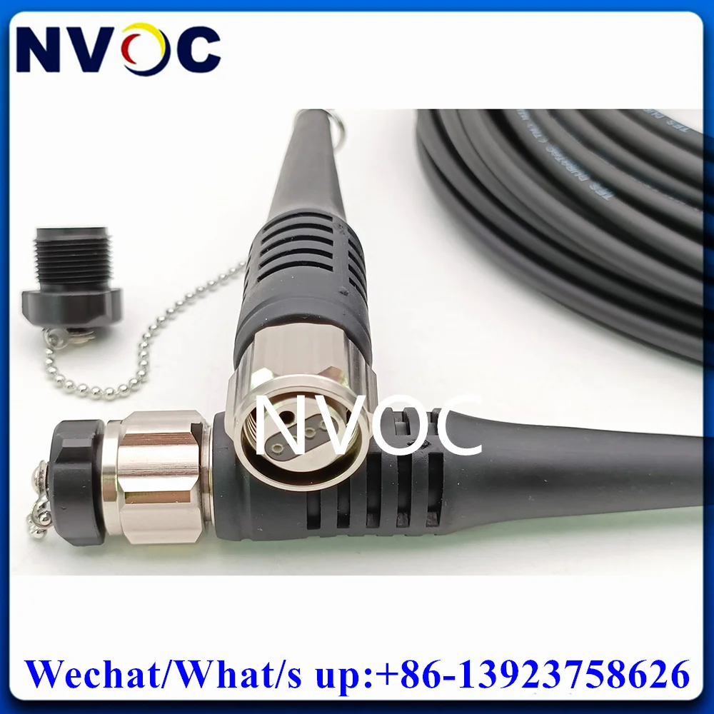 Imagem -06 - Impermeável Blindado Fibra Óptica Patch Cord Conector Sm4 Fibras G657a Round Odc-s Praça Plug 4c Odc m 5m Pcs