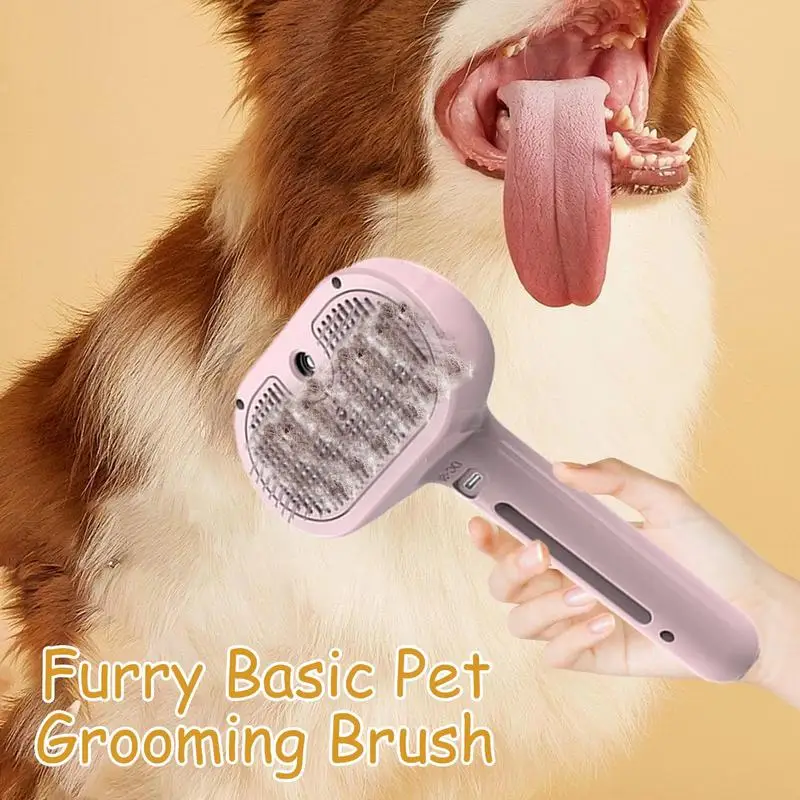 

Dog Brush For Grooming Cat Detangling Comb With Built-In Spray Function Pet Spray Hair Removal Comb For Small Medium Animlas