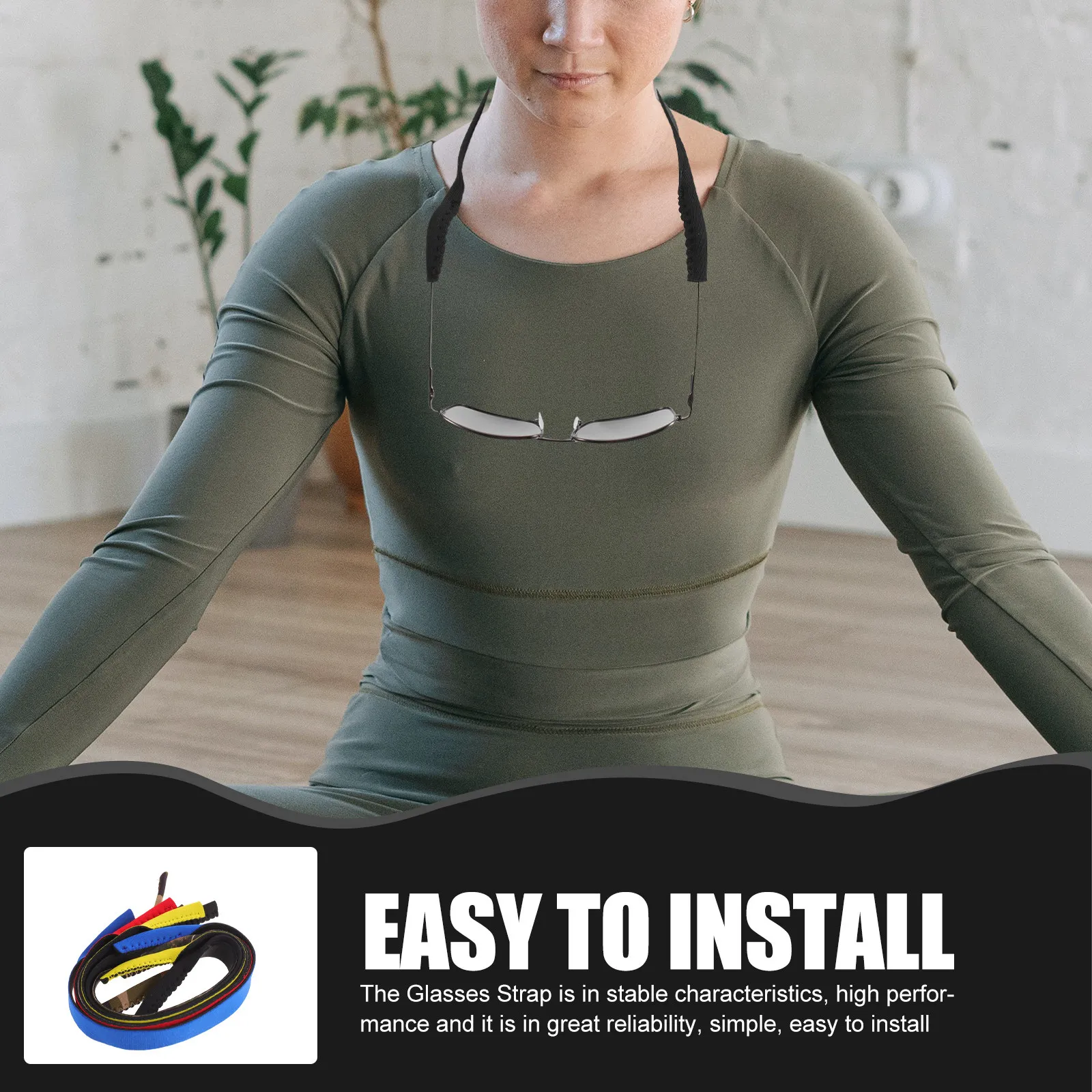 

Набор из 6 регулируемых, прочных и легких ремешков для спортивных очков, веревка-держатель для очков для занятий спортом на открытом воздухе, цепочка-подвеска