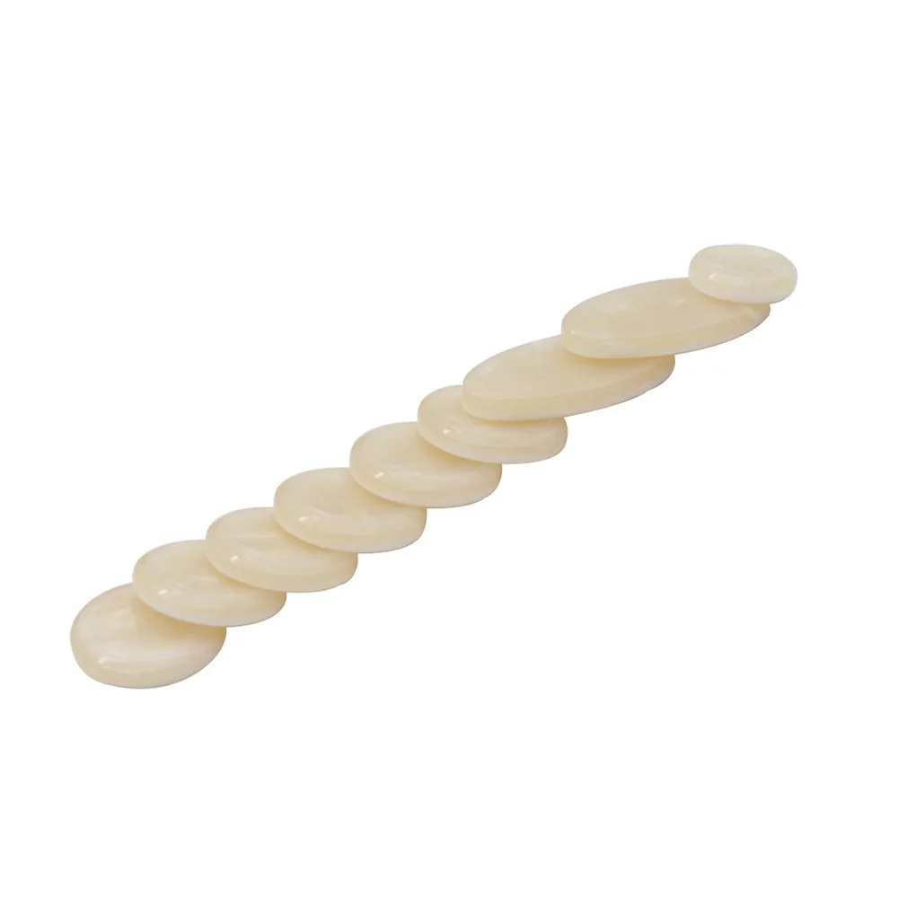 ​9pcs Beige Key Inlay​ Great Decor Aesthetic Enhancement​ ​Mica Sheet Key Inlay​ Plastic Shell​ Plastics Shell Inlay​
