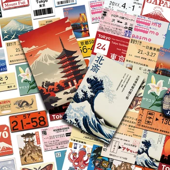 50pcs Japanese Travel Culture Stickers Decals For Phone Laptop Scrapbook Skateboard…