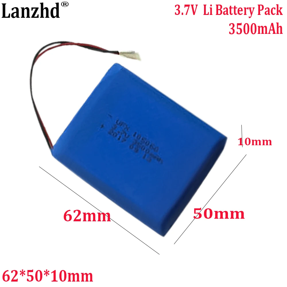 

3.7V polymer lithium battery 3500mAh For Beauty instrument GPS locator KC certified