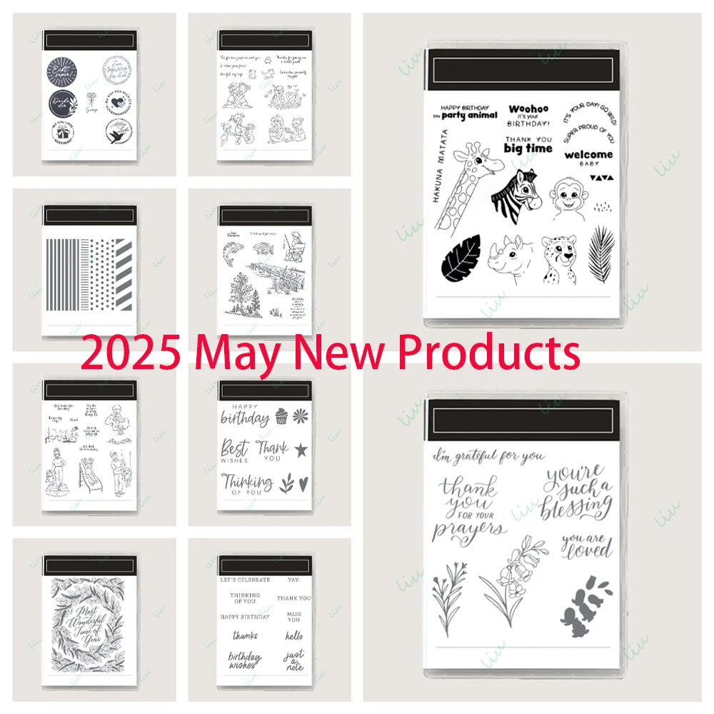 

2025 may New Flower Lovely Little Animals Metal Cutting Dies Stamps DIY Handmade Photo Album Birthday Gift Calendar Decoration