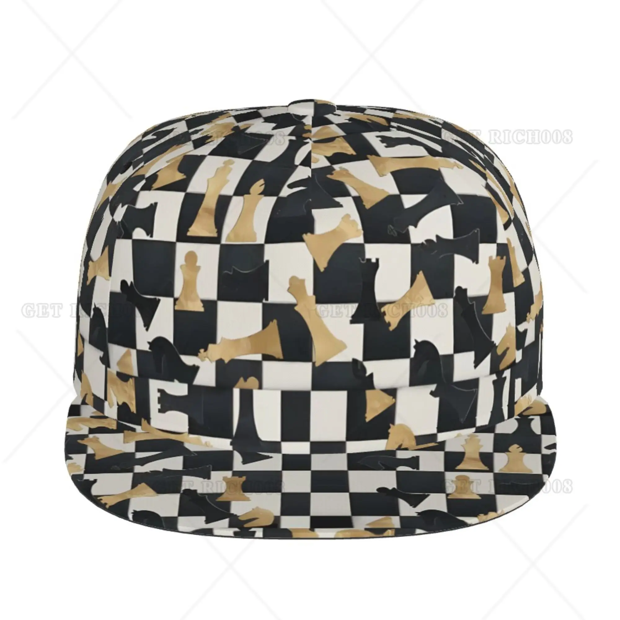 Gioco di scacchi di moda berretto da Baseball cappello Snapback Hip Hop visiera parasole a tesa piatta Unisex adulto stampa regolabile taglia unica