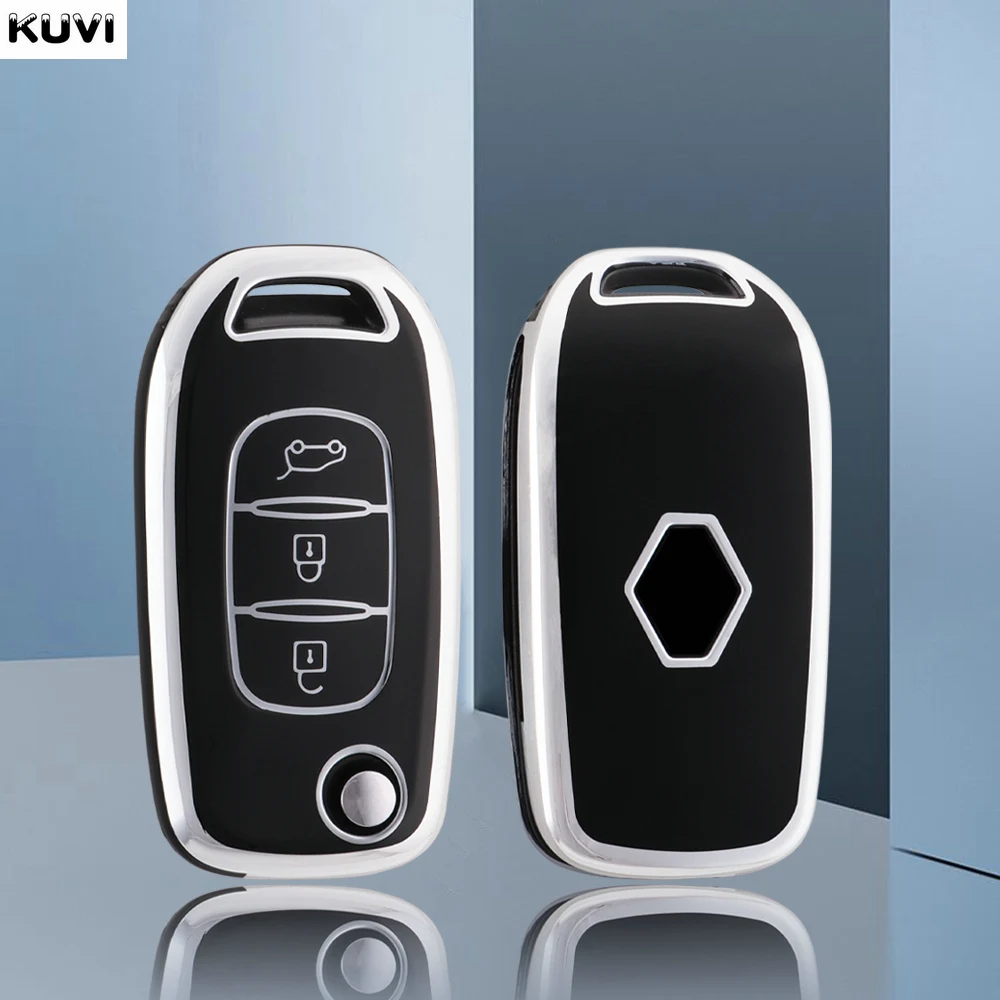 TPU Auto Flip Schlüssel Fall Abdeckung Shell Für Renault Kwid 2023 Kadjar Captur Megane Sandero Stepway Logan Clio 5 2022 Arkana 2020 2021