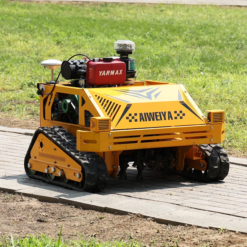 Customized Radio Control RC Lawn Mower Tracked Crawler Remote Controlled Mower Flail Hammer Mower For Orchard petrol mower