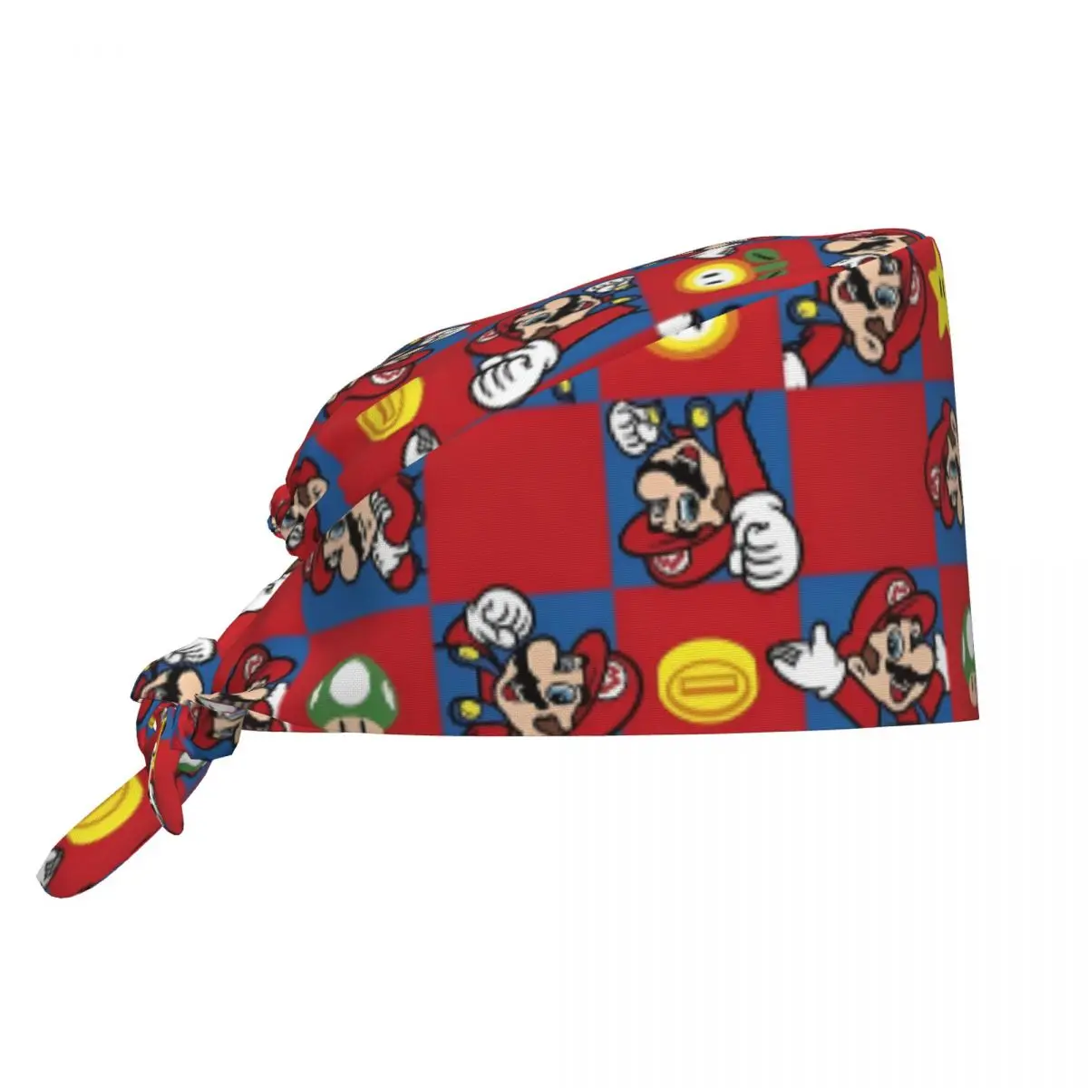 M-Marios juego de dibujos animados gorro exfoliante Casual Hospita gorros quirúrgicos de enfermería médica estilo Unisex cuidado de mascotas gorros de trabajo de enfermería sombrero
