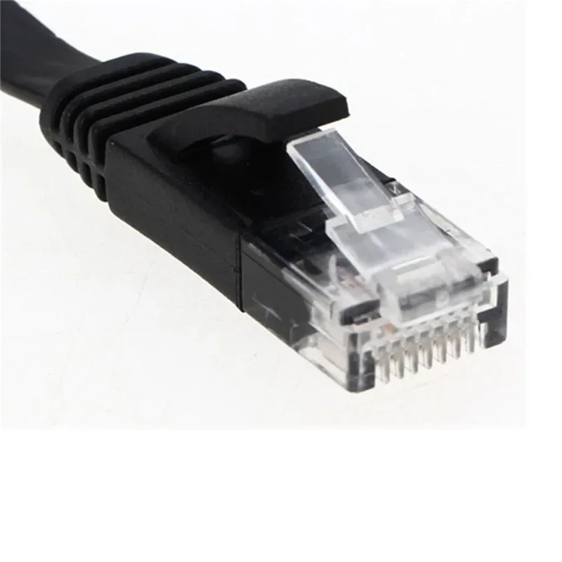 Cat 6 kabel Ethernet Rj45 przewody Lan RJ 45 Ultra-cienki drut płaski do routera 1M 2M 3M 5M 10M 15M 20M niebieski czarny biały