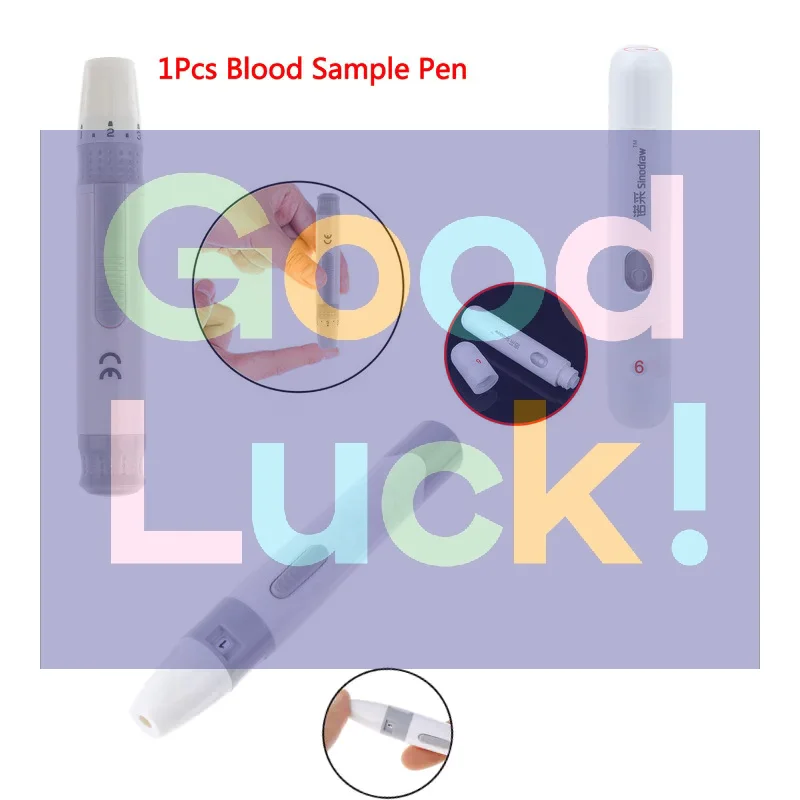 Lancet Pen Adjustable Depth Blood Sampling Glucose Test Pen for Diabetics Blood Collect 5 Adjustable Depth Blood Lancing Devic