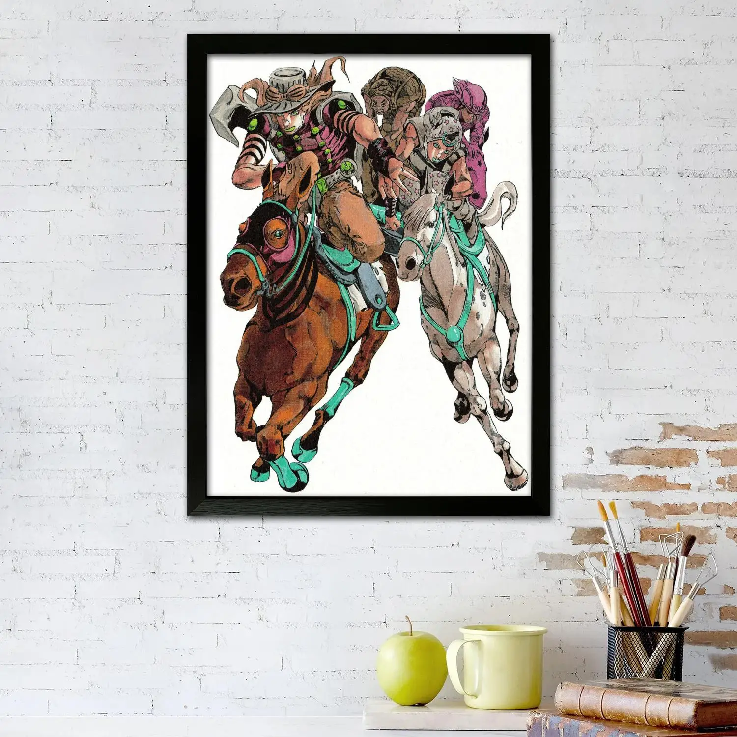 jojo steel ball run Canvas Art Poster, Wall Art, Picture Print, Modern Family, Bedroom Decor, Posters,Decorative painting