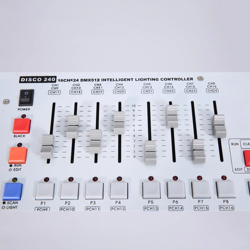 ไฟเวทีราคาประหยัด ดิสโก้ 240 คอนโทรลเลอร์ DMX สำหรับไฟดีเจ ไฟหัวขยับ
