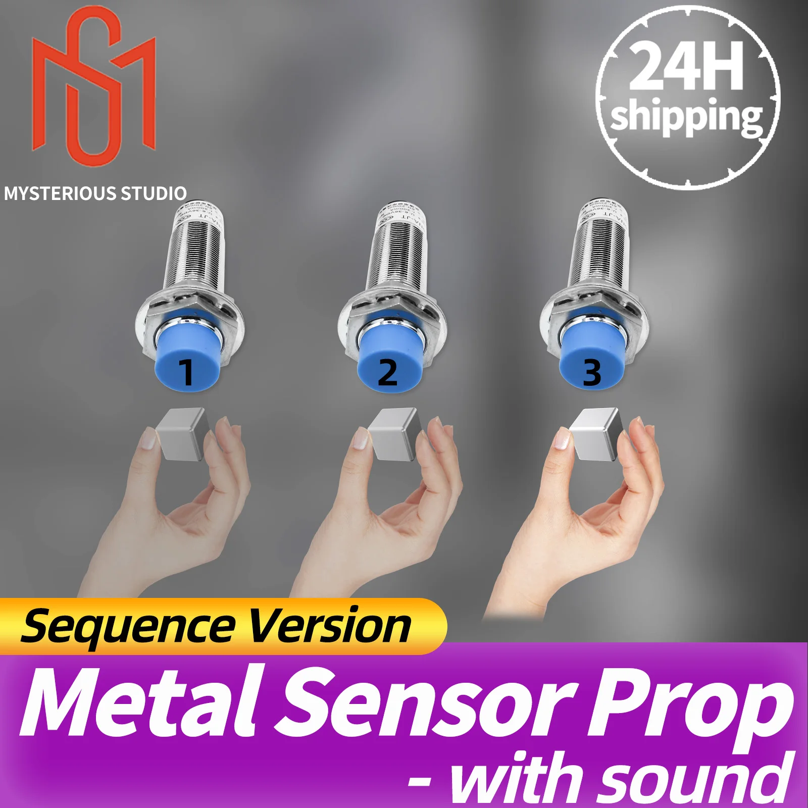Mysterious Studio Escape Room Props Metal Sensor Put Metal Objects Close to Metal Sensors in a Correct Sequence to Unlock1987
