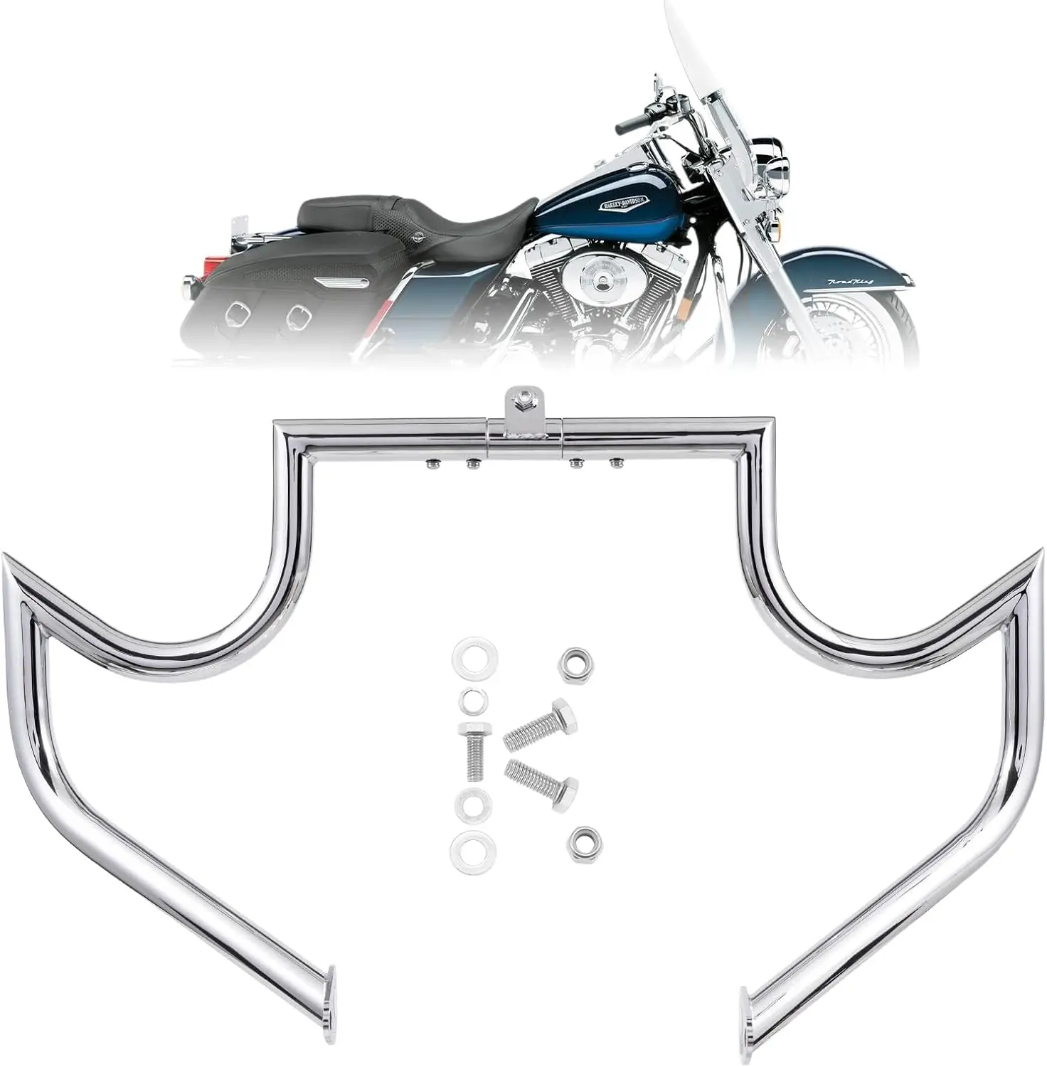 Crash Bar Engine Guard for Harley Davidson Touring(Chrome-C)