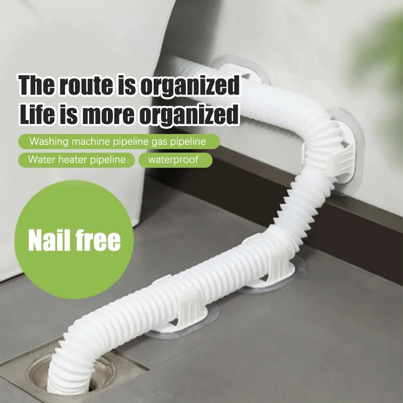 

Держатель сливной трубы для стиральной машины, самоклеящийся, непробиваемый, бытовой барабан, выпускная труба для стиральной машины, фиксированная пряжка, зажим для трубы