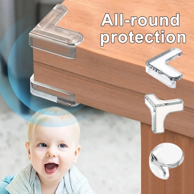 4Pcs Children Baby Safety Silicone Protector Table Corner Edge Protection Cover Children Anticollision Edge Guards