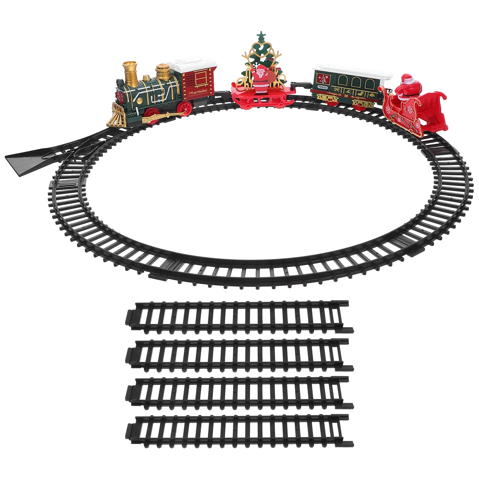 Christmas Train Powered with Sound Holiday Locomotive Toy Accessories Lights