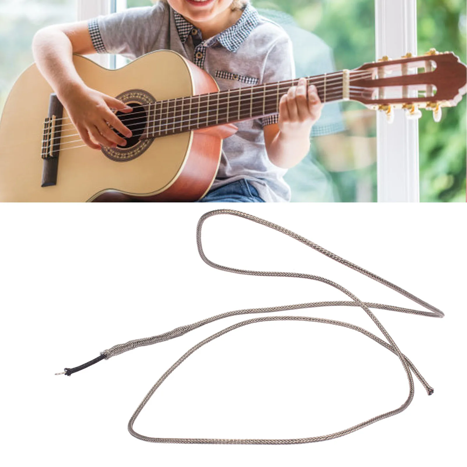 22 AWG Braided Shielded Wire Guitar Braided Shielded Wire 300cm Length 22 AWG Tinned Copper Single Conductor Shielded Wire
