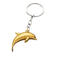 New Metal 3D Dolphin Key Ring Alloy Dolphin Exquisite Ocean Keychain Car For Birthday Pendant Party Gift Jewelry