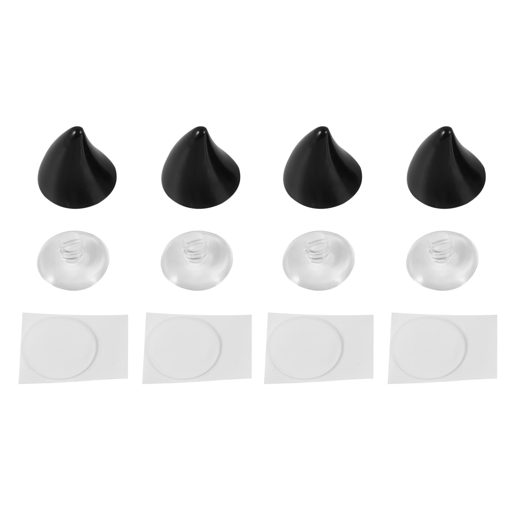 

Strict 2X Motorcycle Helmet Corner Horn Decoration Accessories Resilient Suction Cup Soft Horn Decoration Headwear, Black