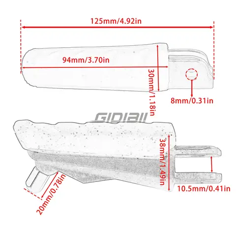 Motorcykel framfotpinnar för BMW F800GT/S/ST F900R/XR M1000XR S1000XR R12 R1200R/RS/S/ST R9T R Nine T R1250R/RS Pedaler 10 best sales BMW F900R Miniatyr - №1