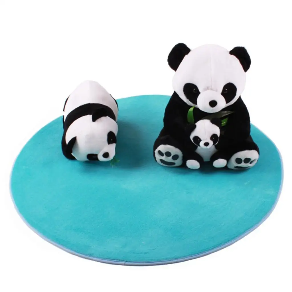 Tapis de tente en peluche douce pour enfants/bébés, 120cm de diamètre, coussin de sol pour chambre d'enfants, rond bleu