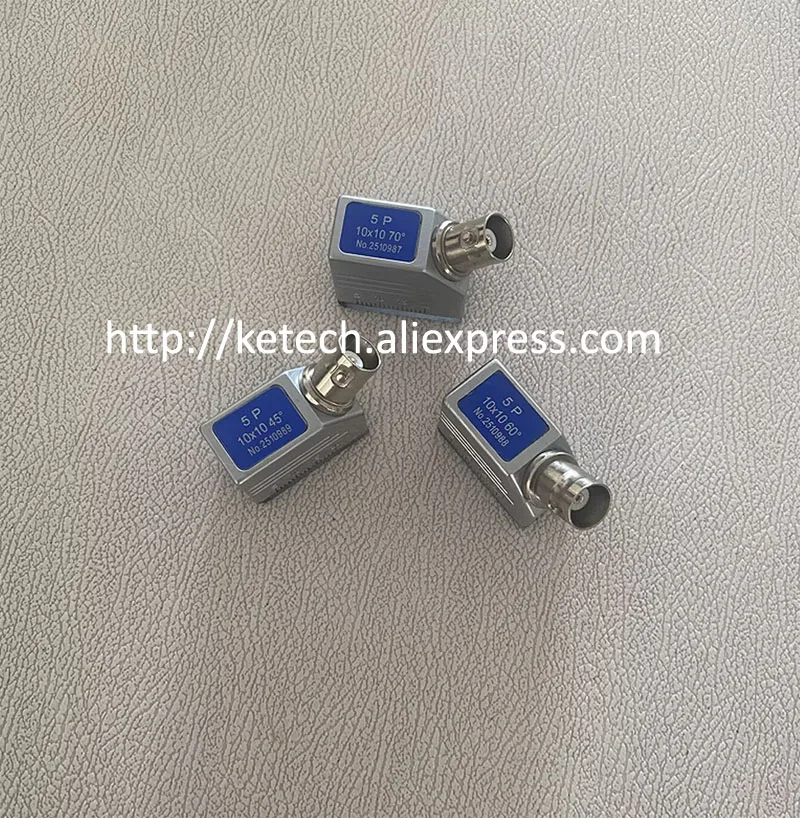 2.5P/4P/5P A45 A60 A70 4MHz 10x10 アングルプローブトランスデューサー K1 K2 K3