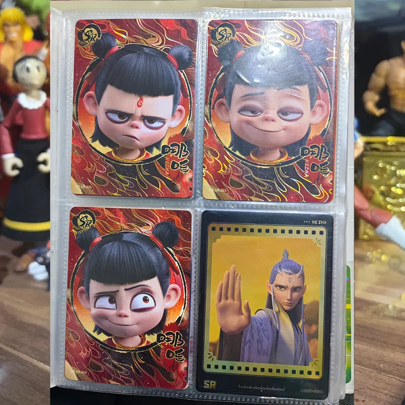 Genuine Nezha Card Devil Boy Conquers The Dragon King Gilded Light Shadow Special Card Anime Movie Collection Cards Toys For Kid