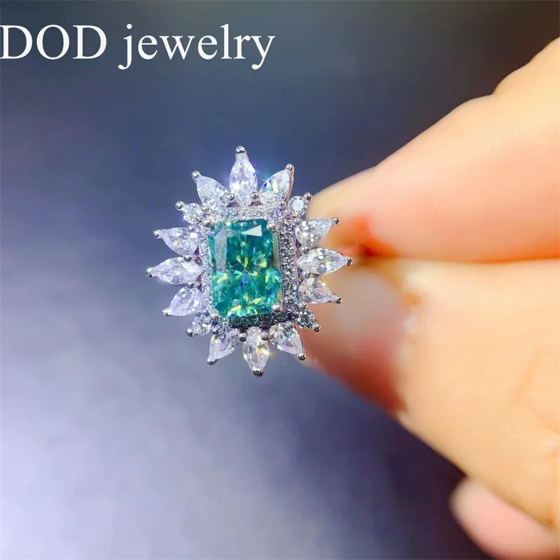 

DOD классическое обручальное кольцо с муассанитом с лучистой огранкой вечность Стерлинговое Серебро 925 1 карат создано бриллиантом обручальные кольца для женщин