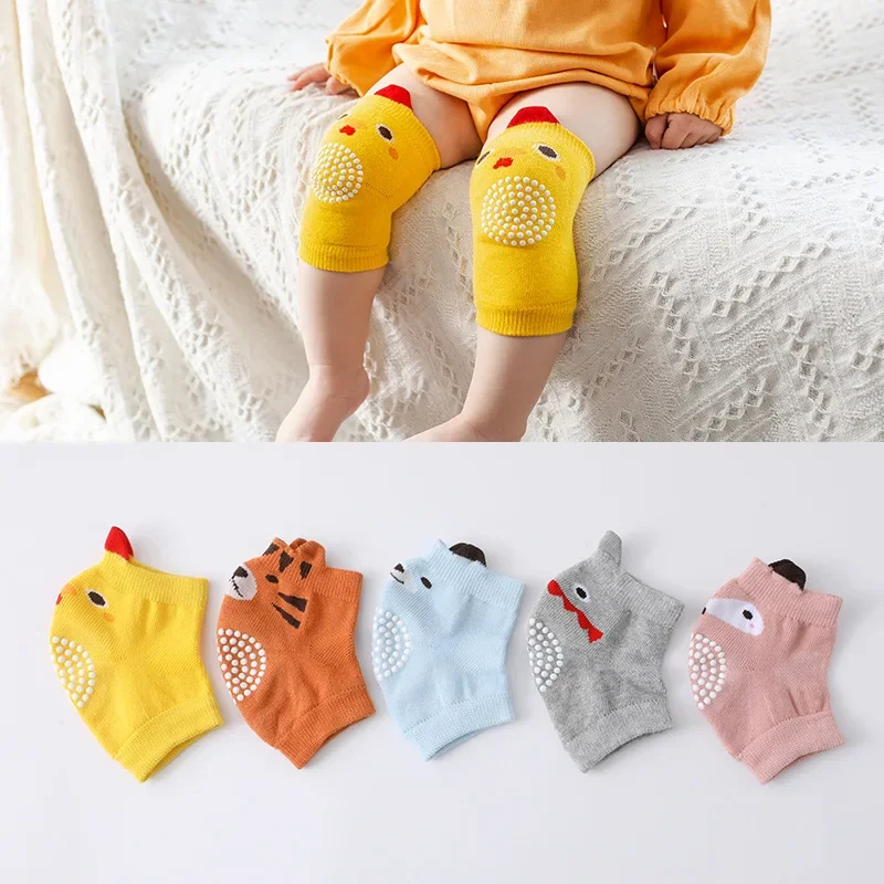 0-3 Years Cotton Baby Knee Pad Girls Boys Anti-slip Knee Pads Newborn Protector Crawling Elbow Cushion Kid Leging Kneecaps