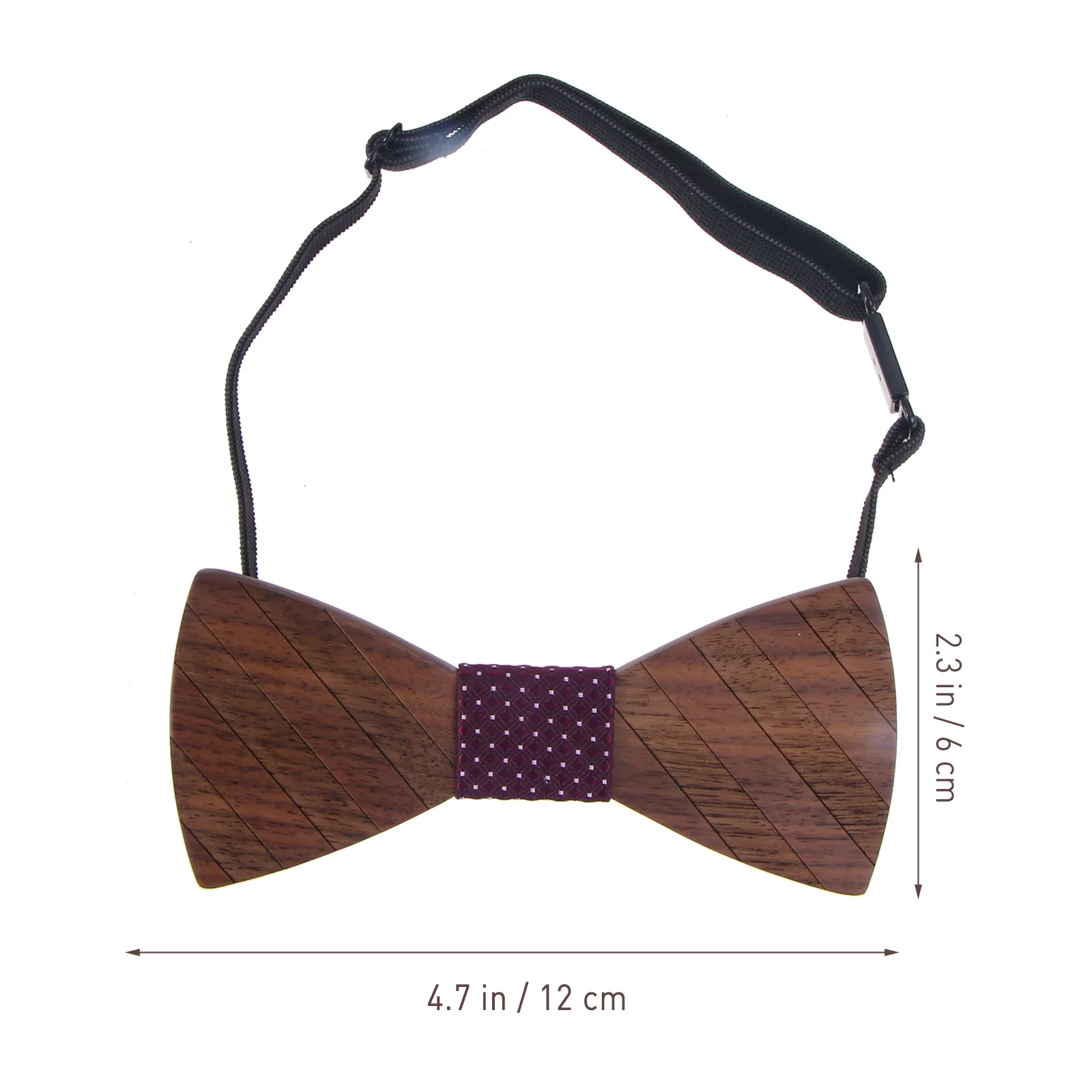 

1 set Wooden Bow Tie Set Pre-tied Ties Fabric Steampunk Adjustable Self Classic Eco-friendly Sturdy Durable Wedding Banquet Mens