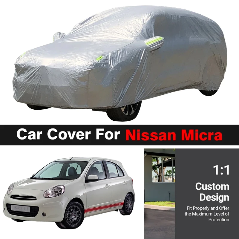 

Full Car Cover Outdoor Anti-UV Sun Shade Rain Snow Dust Protective Auto Cover For Nissan Micra March