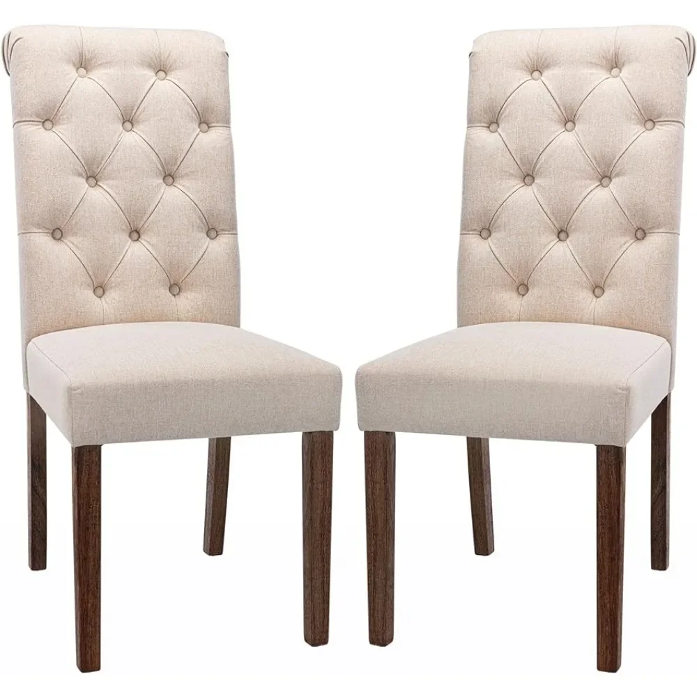 Tufted Dining Room Chairs Set of 2 Chair Café Furniture