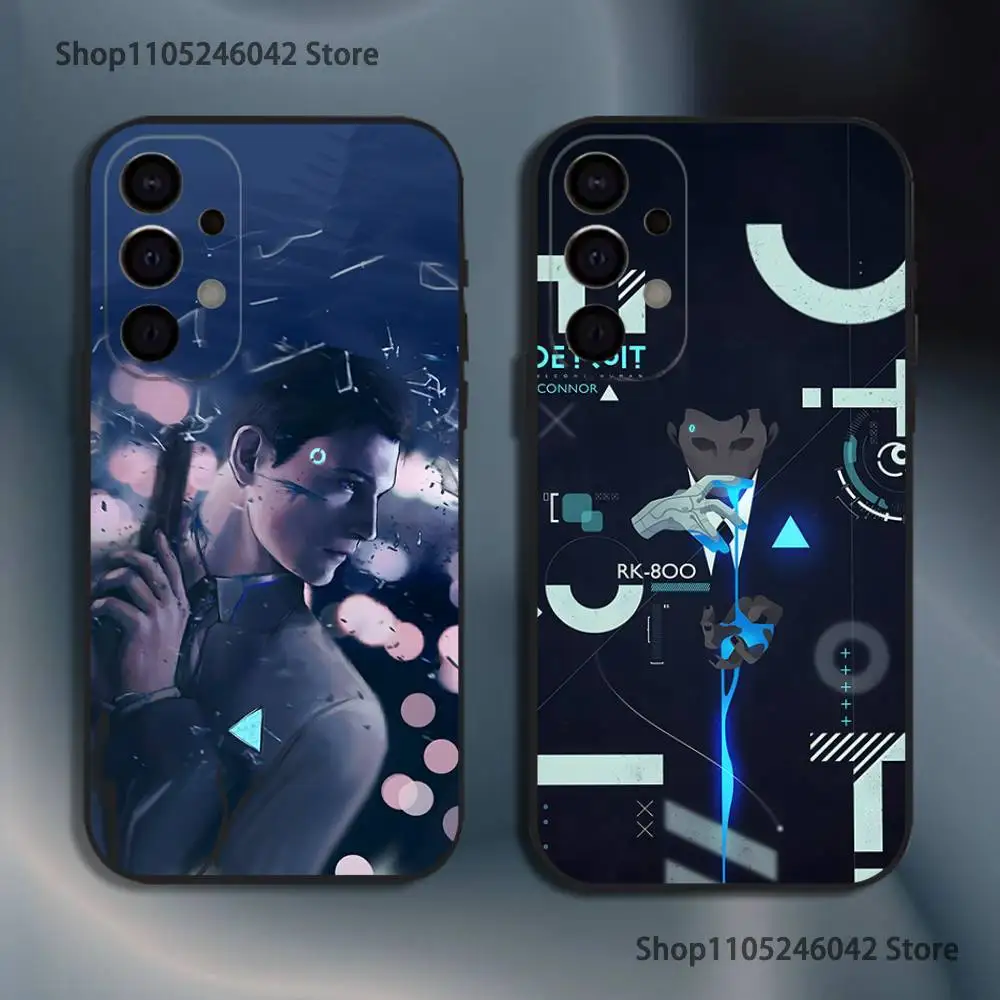 

Detroit B-Become H-Human Shockproof Phone Case For Samsung S25,S24,S21,S22,S23,S30,Ultra,S20,Plus,Fe,Lite,5G Black Cover