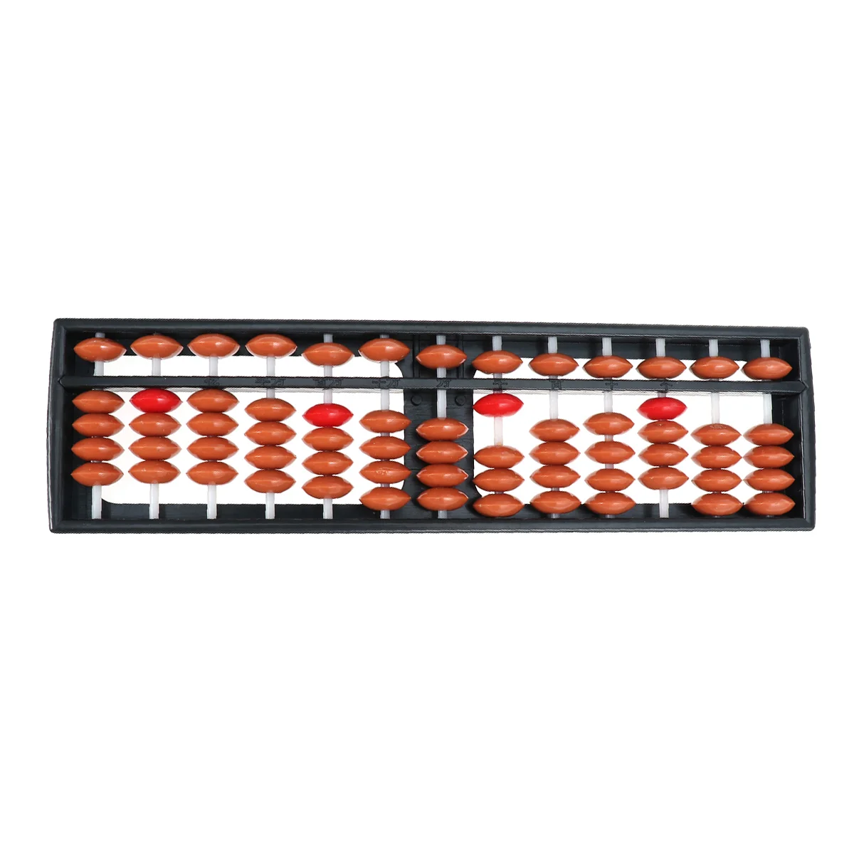 Portable 13 Rods Plastic Arithmetic Abacus Soroban Calculating Tool Educational Tools for Students Kids Brown