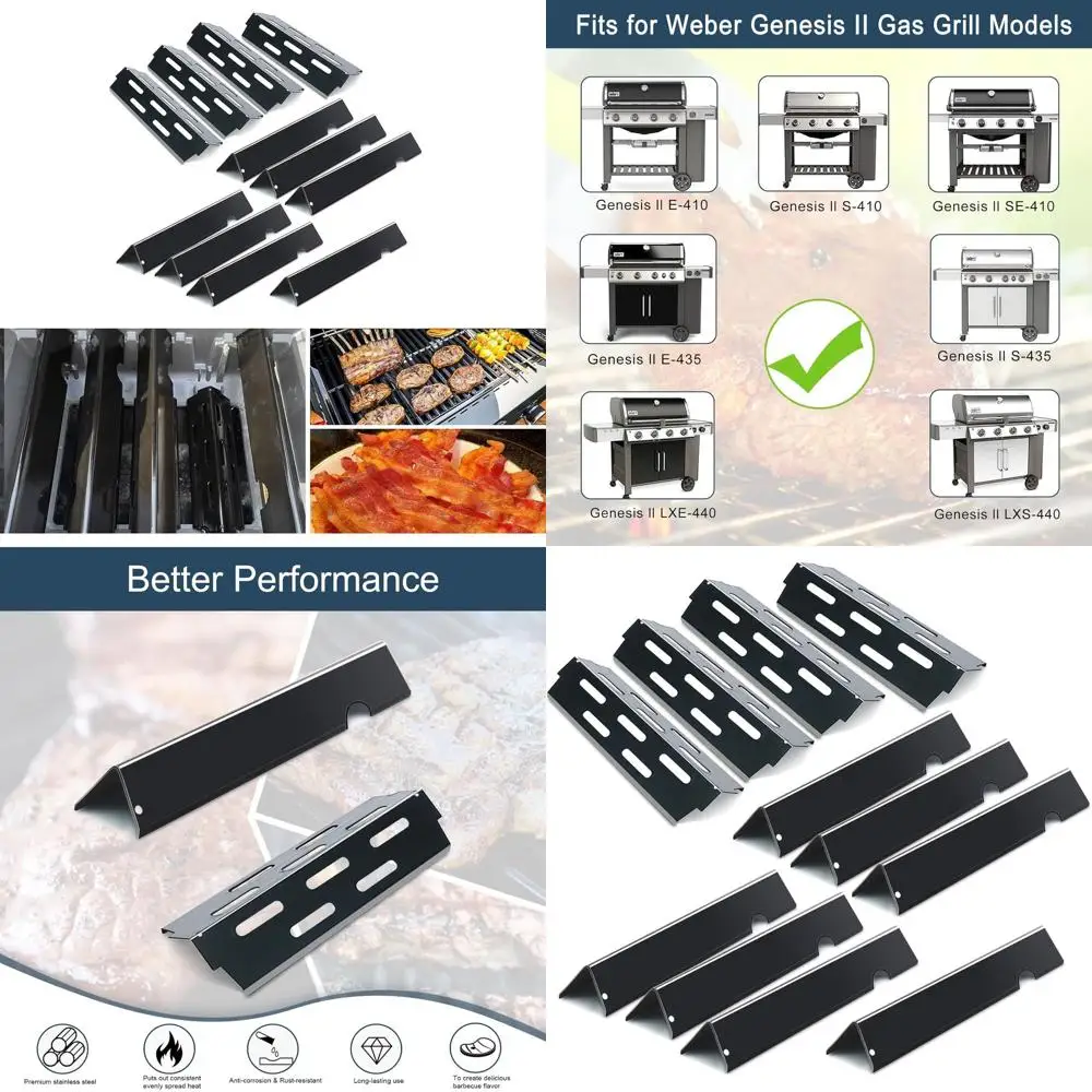 

Weber Genesis II E-410/S-410 & LX E-440/S-440 Porcelain Steel Flavorizer Bars and Heat Shields